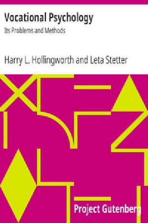 [Gutenberg 38962] • Vocational Psychology: Its Problems and Methods